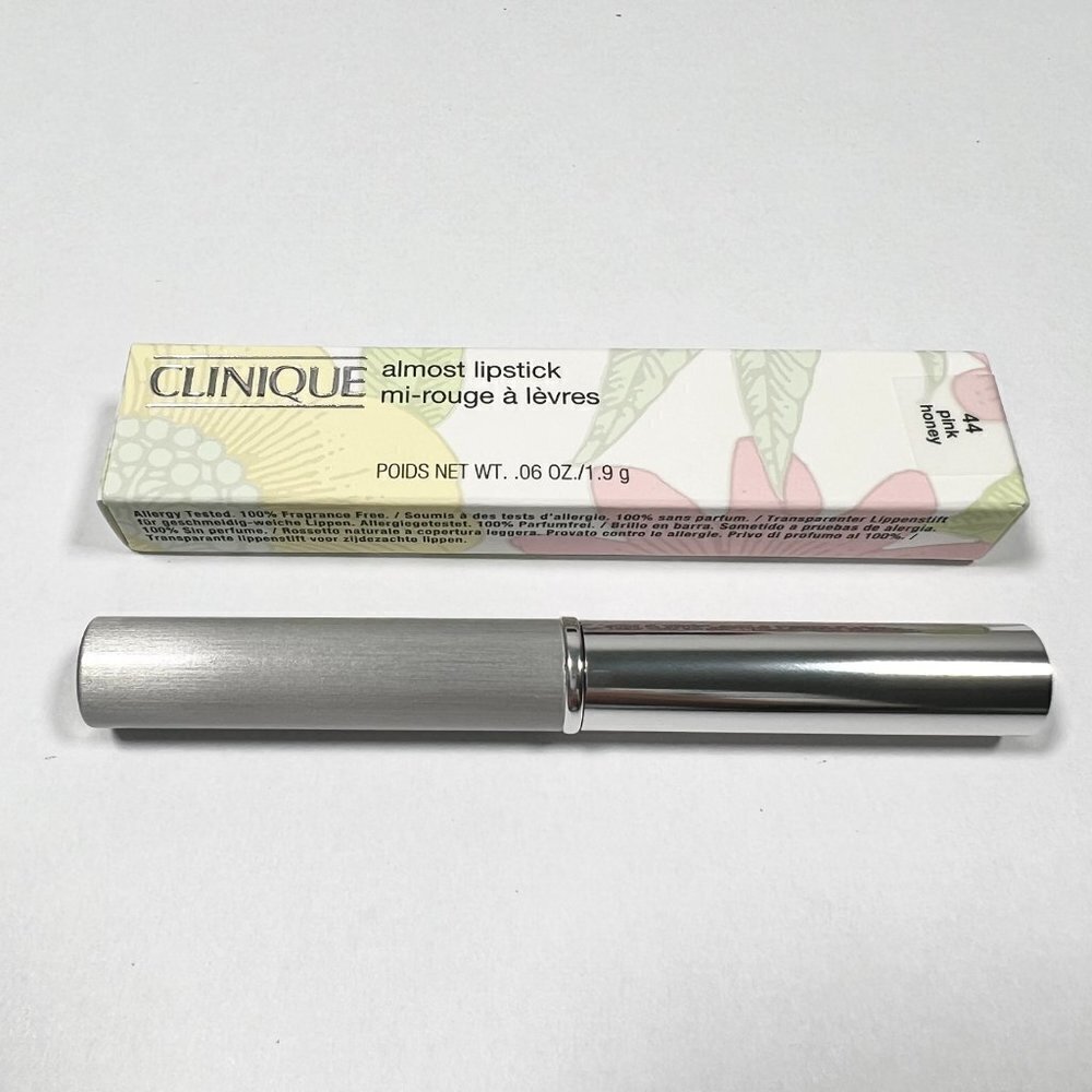 Clinique Almost Lipstick Pink Honey Shade 44 Full Regular Size 0.06 oz / 1.9 g
